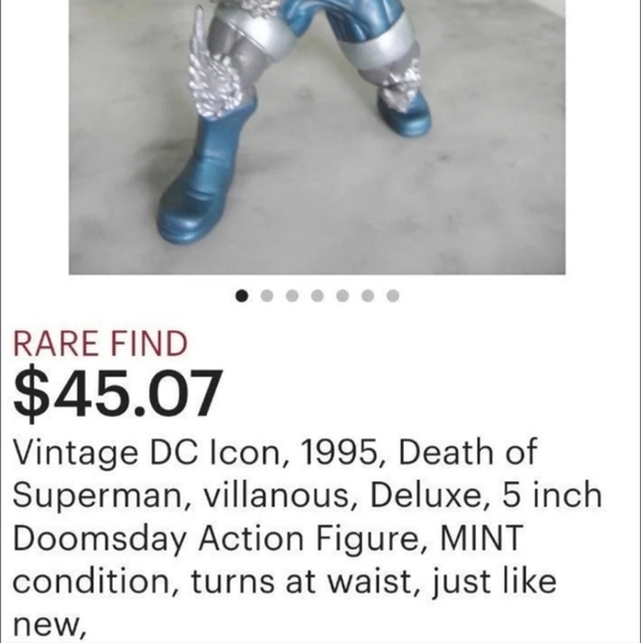 1995 DC Comics Man of Steel Doomsday Action Figure  EUC DISPLAY CONDITION - Picture 5 of 5